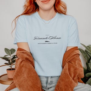 Comfort Color, Fernando Alonso, Aston Martin, Timeless Design T-shirt, Formula One Driver, Graphic T-shirt, Pretty F1 Aesthetic Racing Shirt