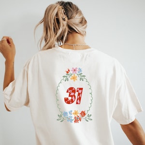 Comfort Color, Esteban Ocon, Colorful Floral, Formula 1 Graphic T-shirt, Pretty F1 Aesthetic Racing Shirt