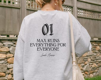 Max Verstappen : tout pour tout le monde, Fan de F1, Cadeau, Pull à col rond F1, Merchandising, F1 Team, Graphique, Course, Pilote, Formule 1, Sweat-shirt, Max Verstappen