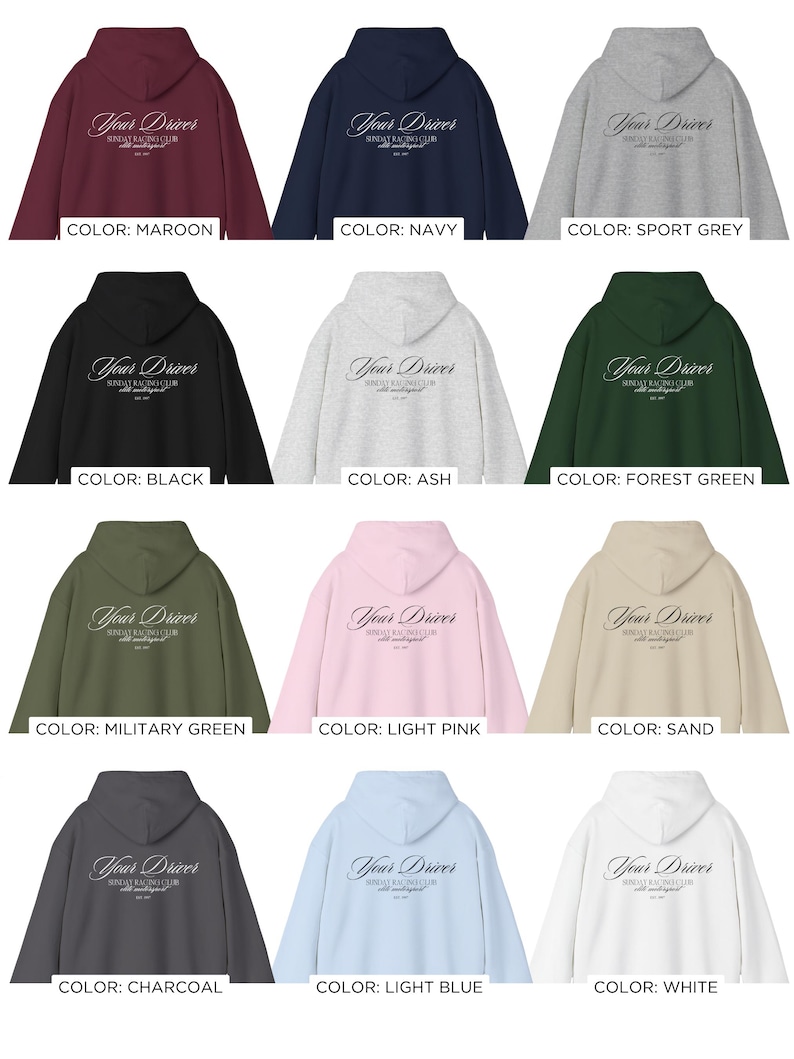 Kimi Antonelli F1 Hoodie, Formula 1 Driver Merch, Grand Prix Sweatshirt, Formula One Pullover, F1 Fan Gift, Driver's Club #2 Design image 8