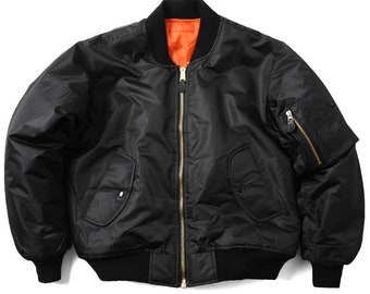 veste de vol vintage USAF MA-1, veste bombardier streetwear, veste Varsity Letterman