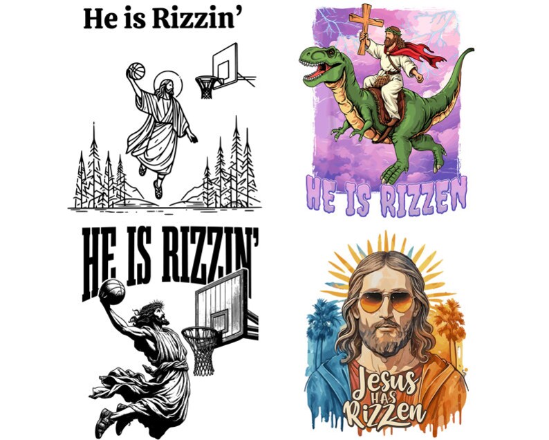 He is Risen PNG, He is Rizzen Jesus PNG, Jesus Playing Basketball Svg ...