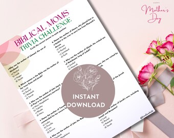 Mother's Day Biblical Moms Trivia Game (Digital Download)