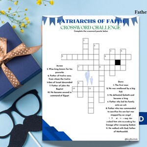 Fathers Day Bible Crossword Challenge, Word Puzzle, Fathers Day Games, Fathers Day Party, Family Games, Printable Games, Kids Games