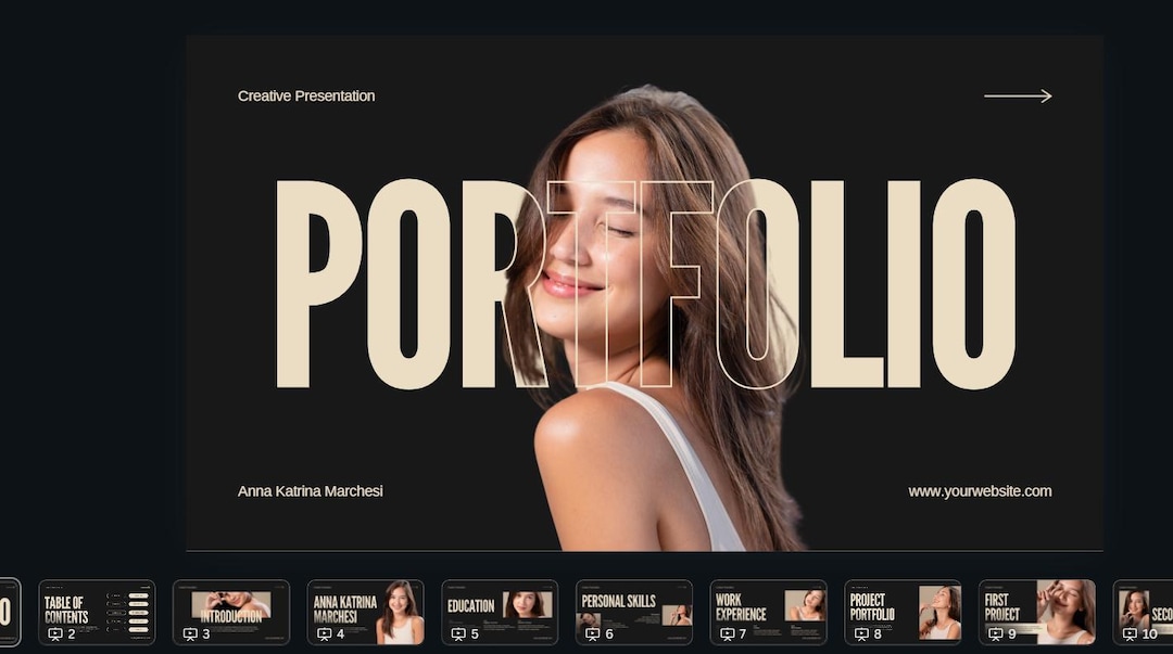 Customizable Creative Portfolio Presentation Template | 12 Canva Slides ...