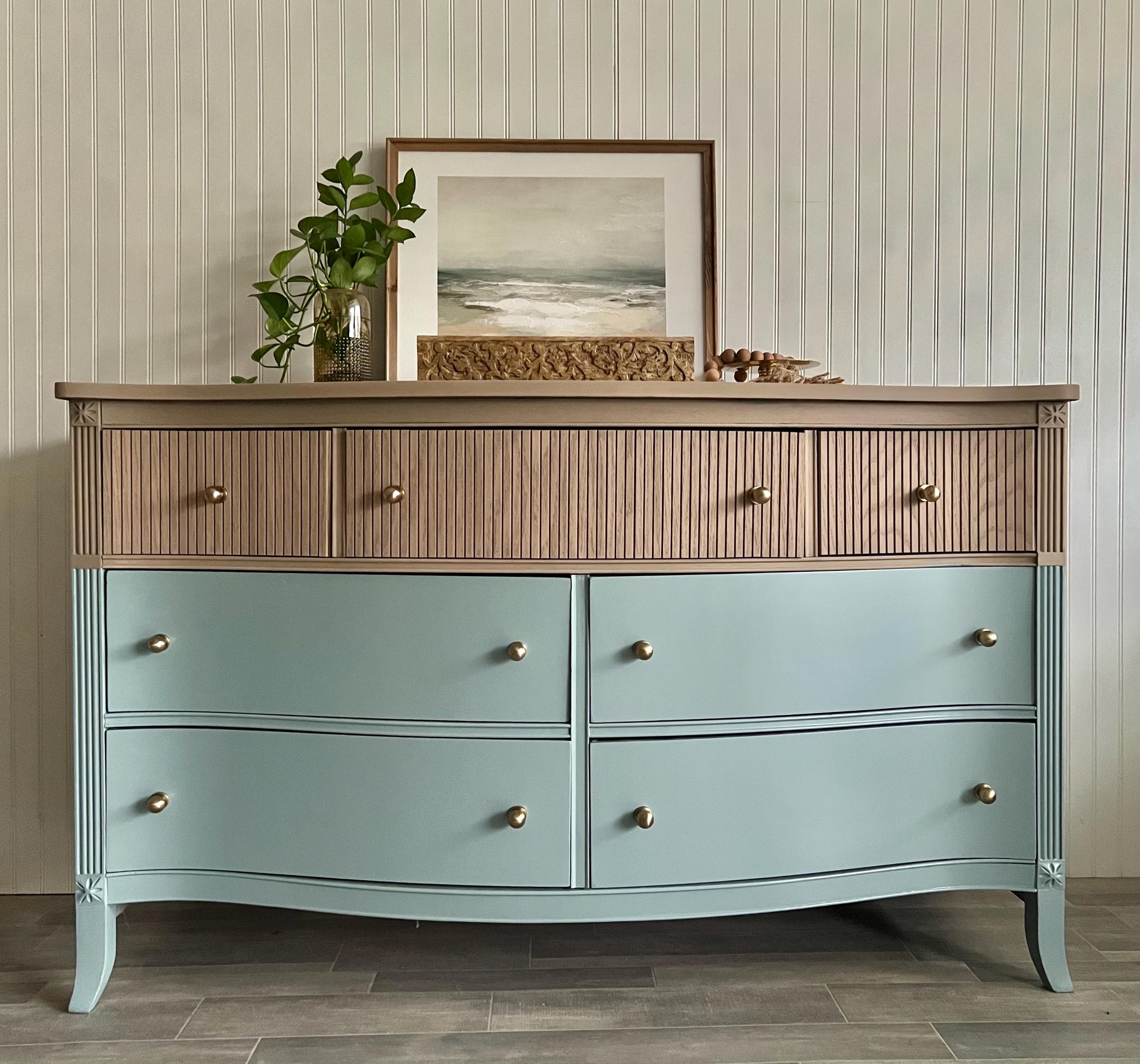 two tone dresser green Davinci Charlie 6-Drawer Double Dresser