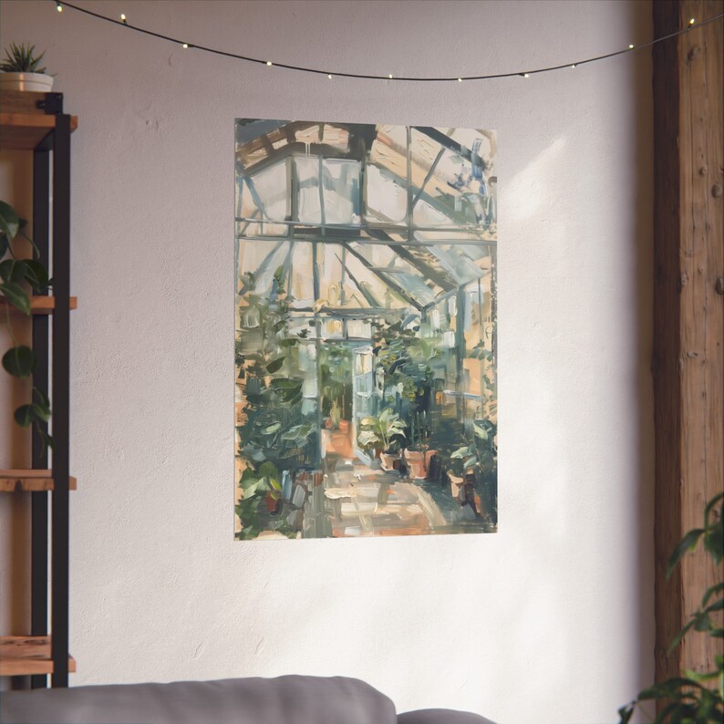Greenhouse Printable Vintage Impressionist Landscape Print Greenhouse Printable Vintage Impressionist Landscape Print