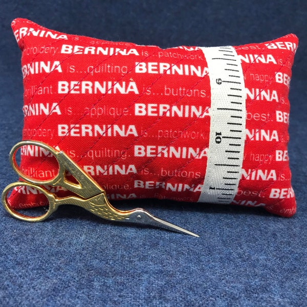 Kit; fun Bernina pincushion, great fabric/ornament exchange/sewing gift