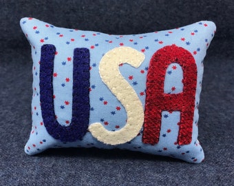 Kit; fun USA bowl filler wool applique kit wool felt pattern penny rug