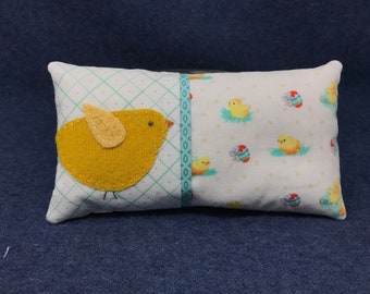 Kit; lovely little chick bowl filler wool applique kit wool felt pattern penny rug sachet