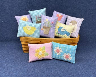 Kit; ultimate collection of spring bowl fillers, wool applique kit wool felt pattern penny rug sachet