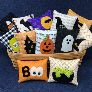 Kit; ultimate set of Halloween bowl fillers, wool applique kit penny rug wool felt pattern