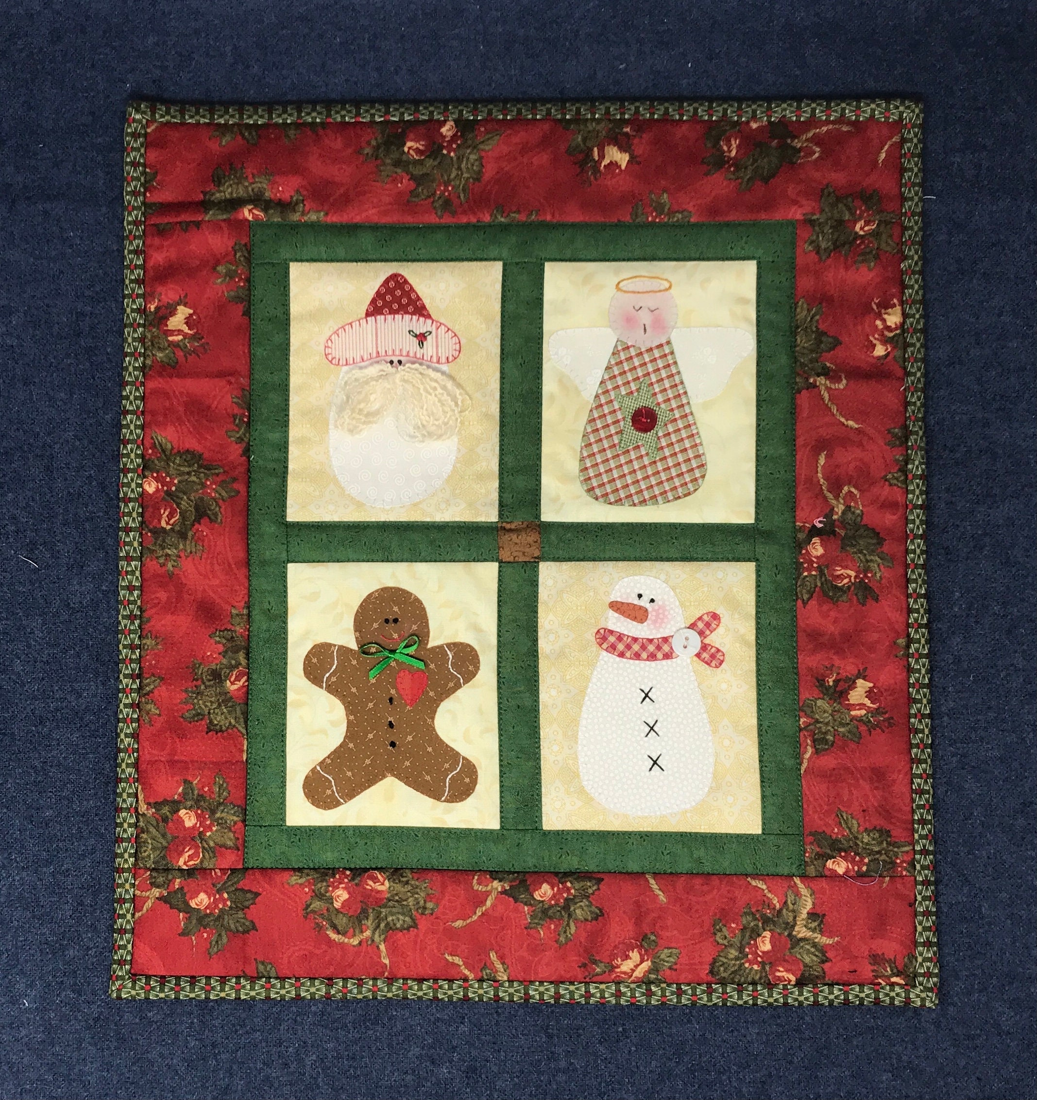 Kit Fun Christmas Wall Hanging /christmas Quilt Applique Quilt Kit - Etsy