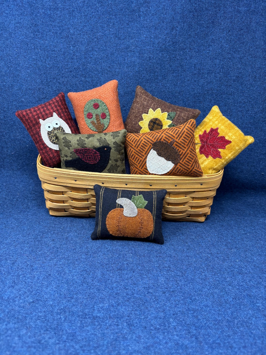 Kit; Fun Fall Set of Bowl Fillers Wool Applique Kit Pattern Penny Rug ...