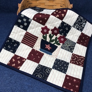 Bausatz; Süßer Bunt Blumen Quilt/ Wolle Applikation Muster