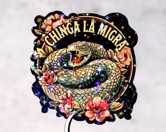 Abolish ICE snake sticker, No human is illegal, FDT Anti Trump Maga, Adult quote ,Political rights, Chinga La Migra, America first, Leftist