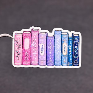 Pride flag books sticker, LGBTQ subtle art decal, Pride rainbow gift, Transgender aesthetic decor, Creative pride, Waterproof yall means all