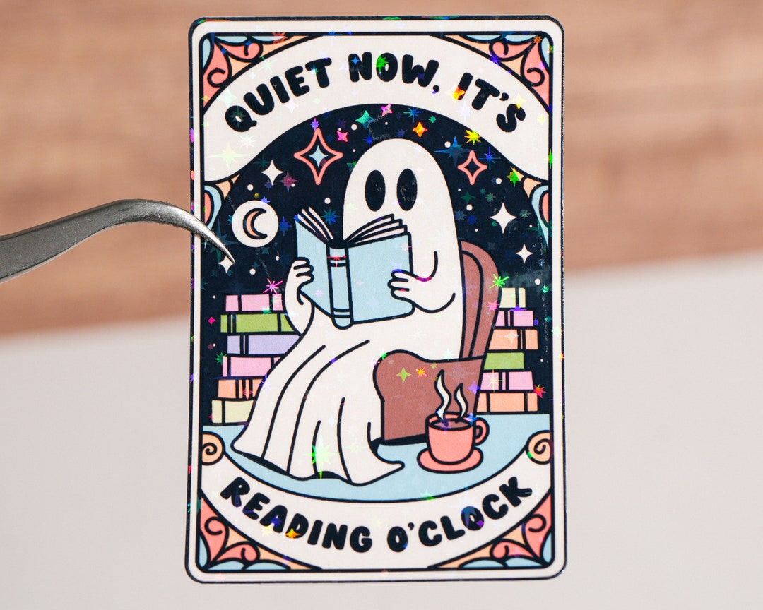Quite Now It's Reading O'clock Kindle Sticker, Bookish Decoration ...