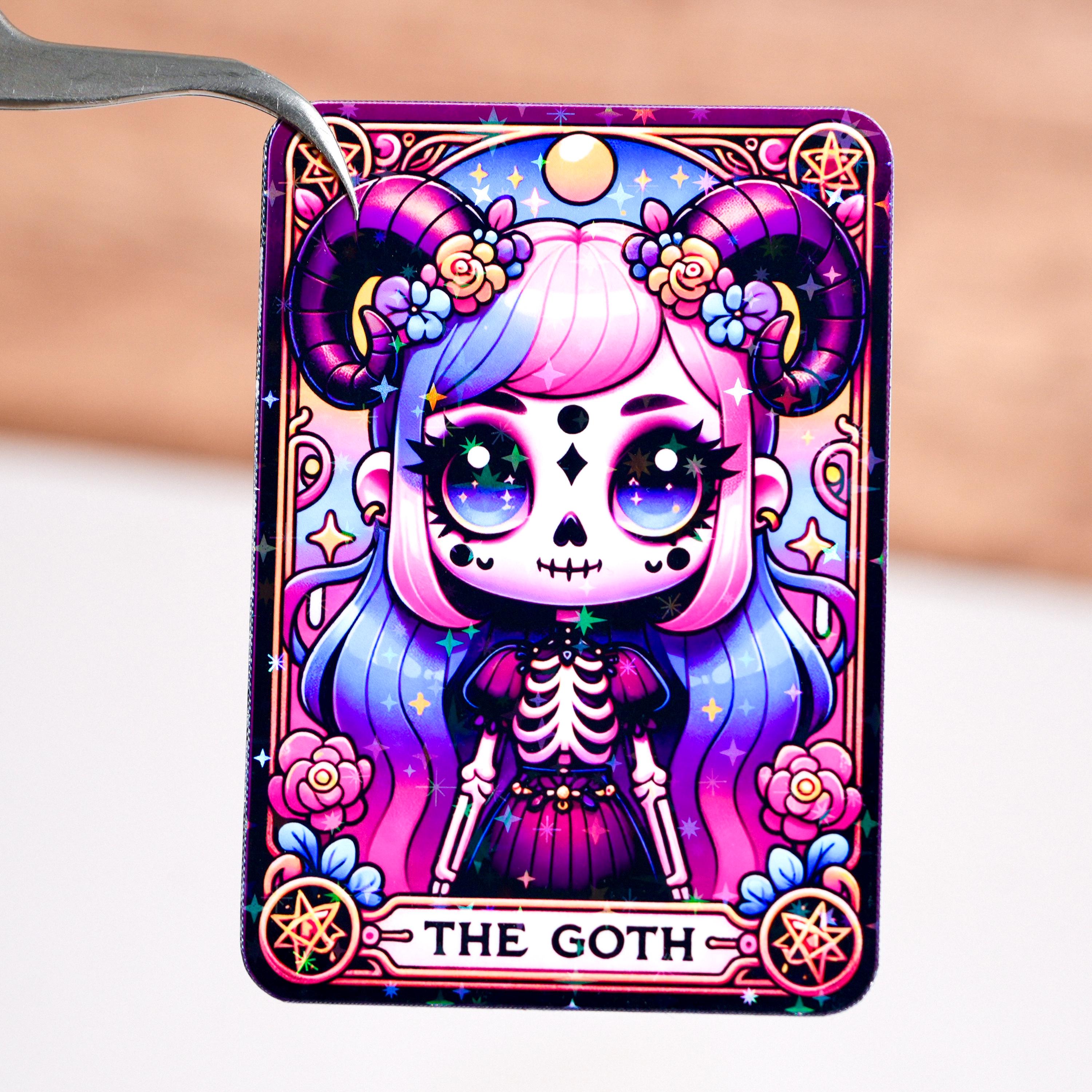 The goth tarot card sticker, Witchy vibe sticker, Witch feminine decal, Funny adult quote, Waterproof, Gift for her women girls, Aesthetic