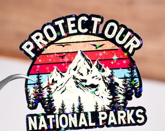 Protect our national park not profit sticker, Hands off, Resist political, Patriotic quote, Sticker for adult, Waterproof, Environmental