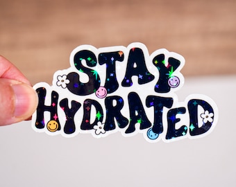 Bleiben Sie hydratisiert Aufkleber, tägliche Erinnerung, Wasserflasche Aufkleber emotionale Unterstützung, ästhetischer Aufkleber, Dekor für Stanley Yeti, Geschenk für Mädchen