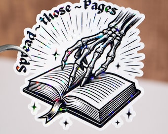Spread those pages slow burn book club sticker, Kindle sticker, Bookish decoration, Booktok Book decal, Holographic or glossy, Smut gift