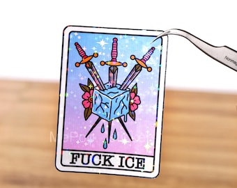 F*ck ICE sticker, No human is illegal, FDT Anti Trump Anti Maga, Funny adult quote ,Political rights gifts, Chinga La Migra, Resist