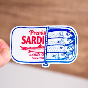 Premium Sardine fish sticker, Rainbow trout, Largemouth bass, Snapper, Salmon, Tuna, Catfish, Gift for ocean lover, Waterproof, Trout decor