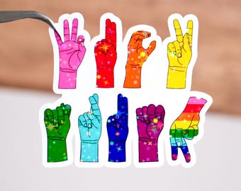 FDT sticker F*ck Trump sign language, Hands off decal, Resist political, Patriotic quote, Sticker for adult, Waterproof, Social justice gift