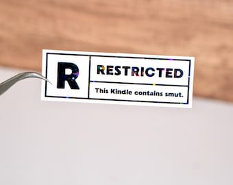 R eingeschränkt dieser Kindle enthält Schmutz Aufkleber, Kindle Aufkleber, Dekoration für Bücher, Booktok Buch tok Aufkleber, ästhethsiche holographisch lustige Deko