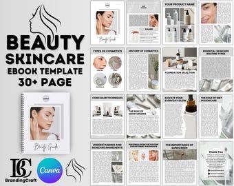 Organic Cosmetics Product Catalogue: Editable Canva Template