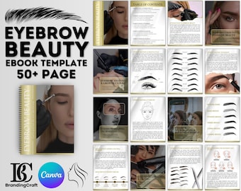 Eyebrow Lamination Training Manual: Brow Design Course (Edit in Canva)