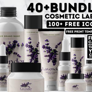 Editable Cosmetic Label Templates, Stylish Cosmetic Product Label Template, Custom Body Product Label, Custom Body Product Label, Jar Labels