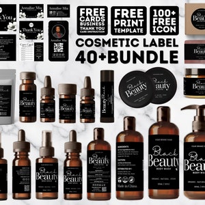 Editable Cosmetic Label Templates, Custom Body Product Label, DIY Skincare Label, Beauty Sticker Design, Bottle and Jar Labels, Lavender