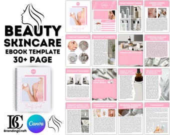 Organic Cosmetics Product Catalog: Modern Canva Template