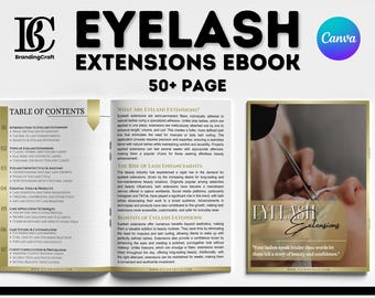 Manual de capacitación sobre extensiones de pestañas: plantilla de libro electrónico (más de 50 páginas)
