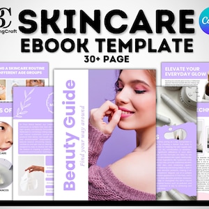 Skincare ebook template | Lead Magnet | Workbook Template | Beauty Product Ebook | Organic Skincare Ebook Template | Course Creator