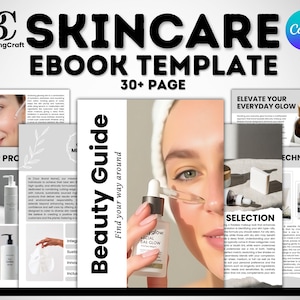 Skincare ebook template | Lead Magnet | Workbook Template | Beauty Product Ebook | Organic Skincare Ebook Template | Course Creator