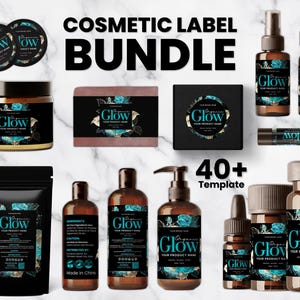 Cosmetic Label Template, Custom Jar Labels, Skincare Products Branding, Body Butter Labels Download, Editable DIY Brand Labels