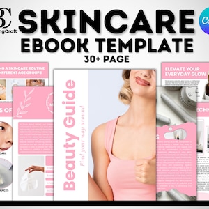 Skincare ebook template | Lead Magnet | Workbook Template | Beauty Product Ebook | Organic Skincare Ebook Template | Course Creator