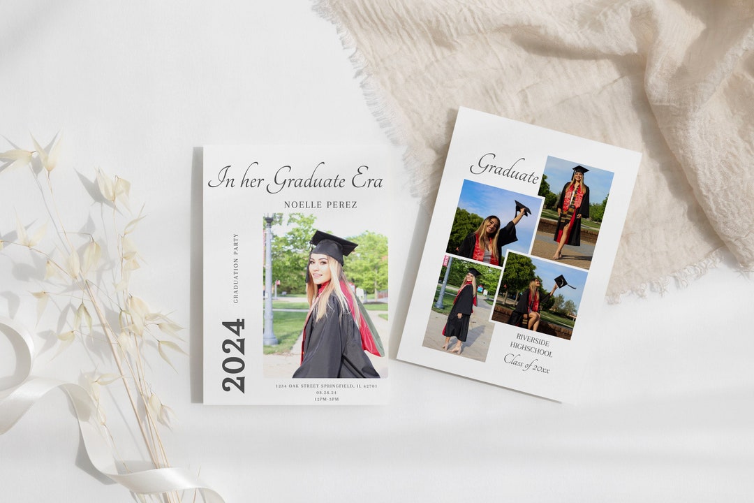 Senior Graduation Invites Personalized Digital Graduation Invitations College & Senior Grad ...
