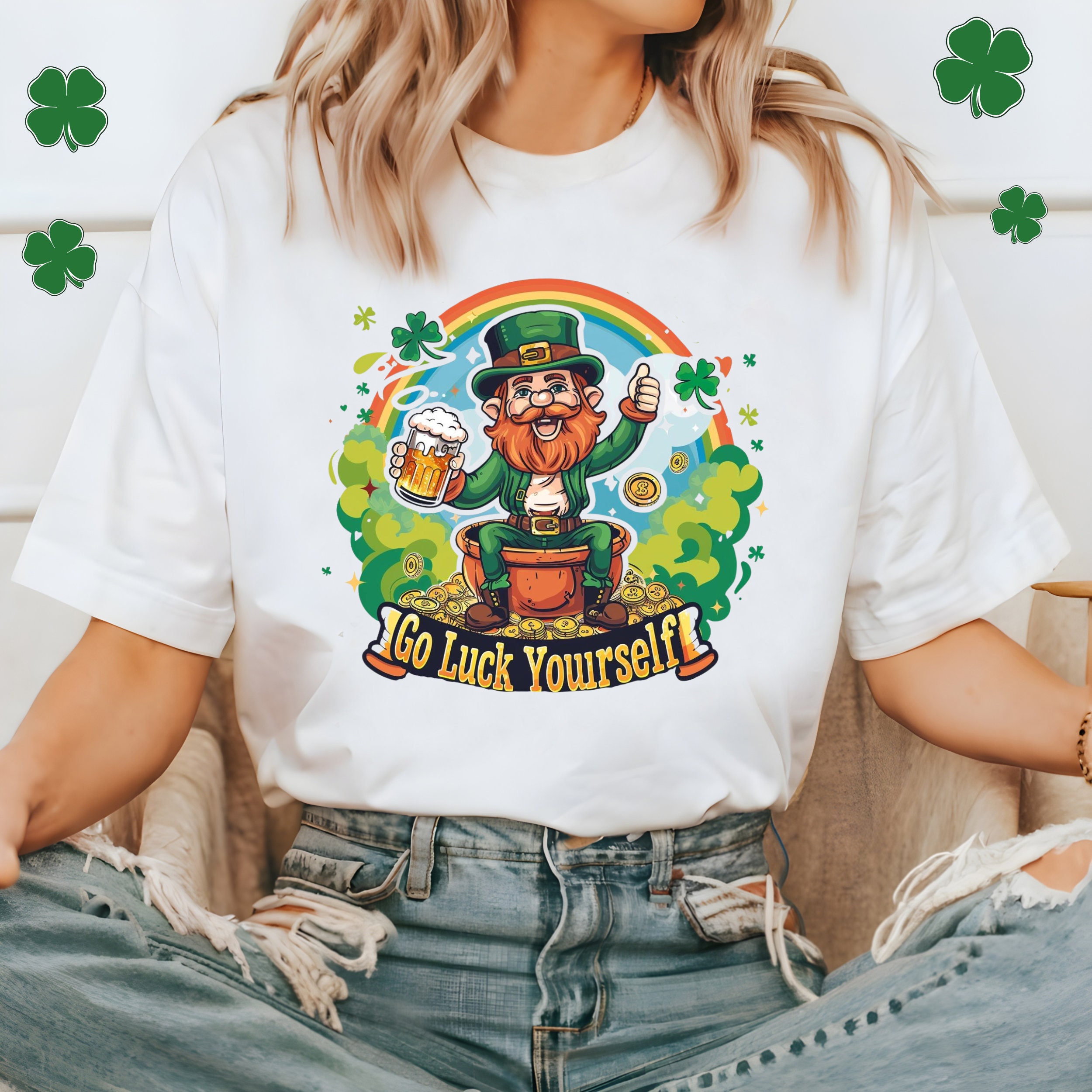 Goodeals womens st patricks day shirtv neck 34 sleeve casual top clearance