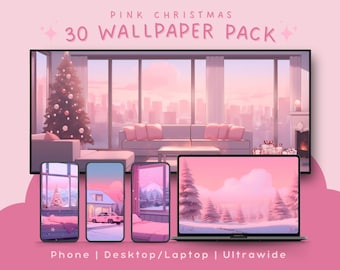 Pink christmas wallpaper bundle pink aesthetic pink wallpaper christmas coquette christmas tree xmas wallpaper pastel christmas wallpaper