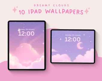 Dreamy clouds ipad wallpaper pastel sky wallpaper ipad background lofi aesthetic tablet wallpaper sky tablet background rainbow wallpaper