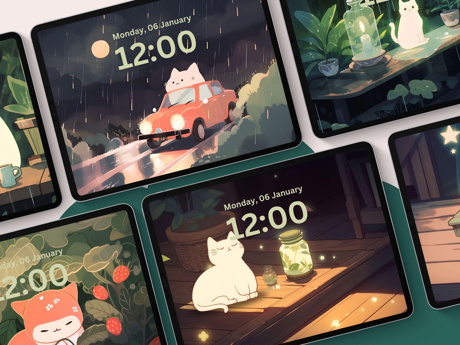 Moody Cats iPad Wallpaper Cute Cat Wallpaper Kawaii Wallpaper 4k ...