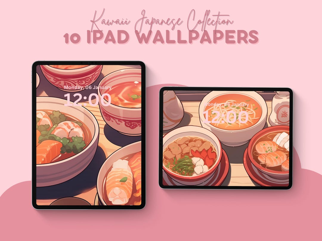 Kawaii Japanese Wallpaper Tablet Wallpaper Pink Wallpaper Ramen