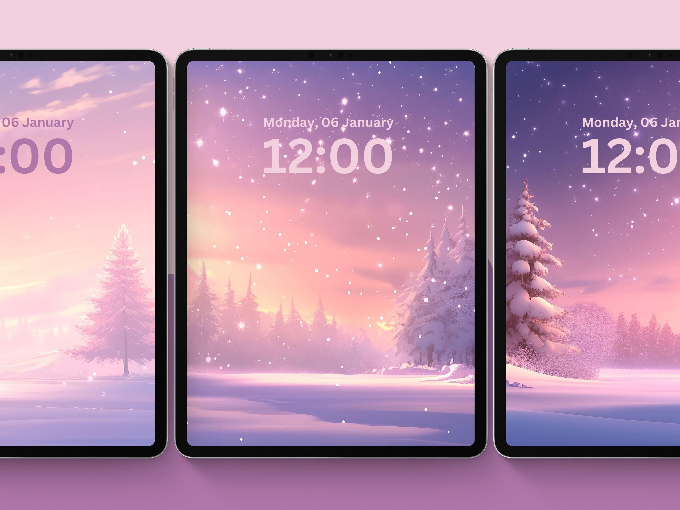 Dreamy Winter iPad Wallpaper Snow Background 4k Wallpaper Winter