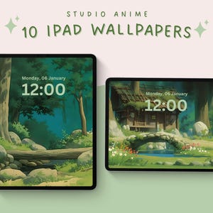 Studio anime cottagecore ipad wallpapers anime forest vibe dreamy tablet background cozy aesthetic wallpapers whimsical ghibli aesthetics