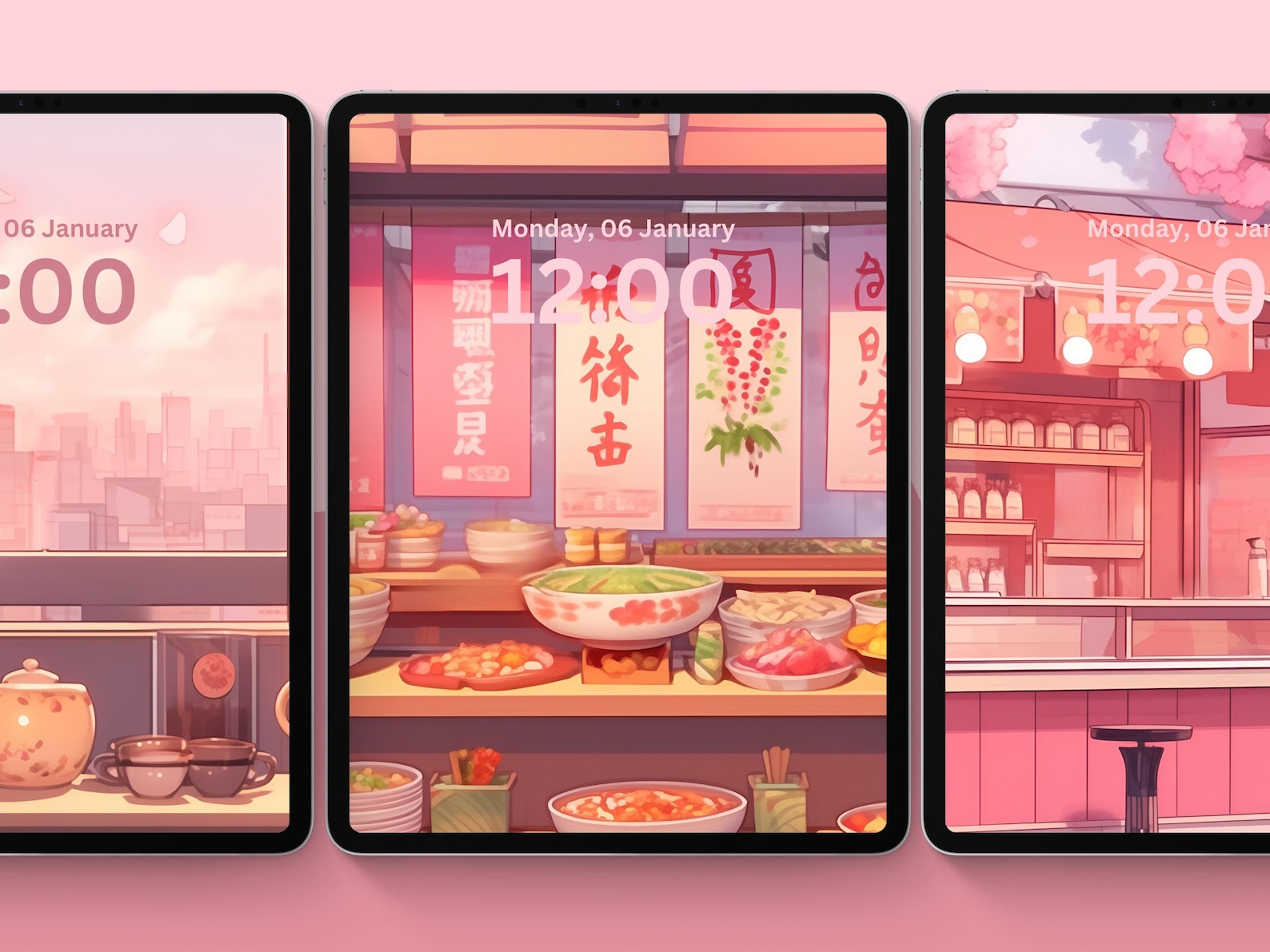 Kawaii Japanese Wallpaper Tablet Wallpaper Pink Wallpaper Ramen