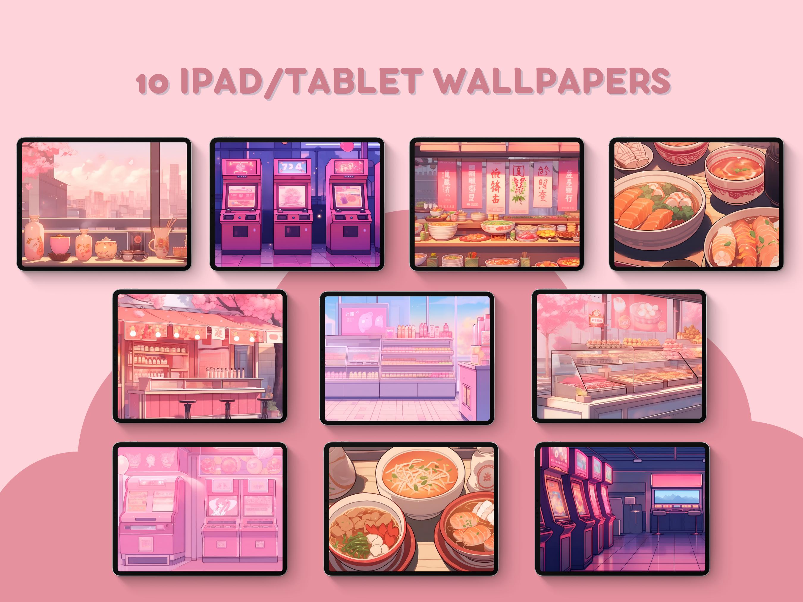 Kawaii Japanese Wallpaper Tablet Wallpaper Pink Wallpaper Ramen